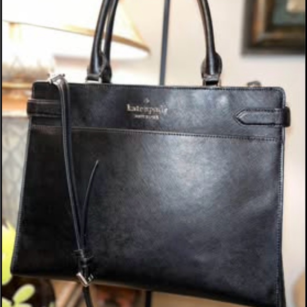 Kate Spade “Staci Cameron” Black Leather Handbag
